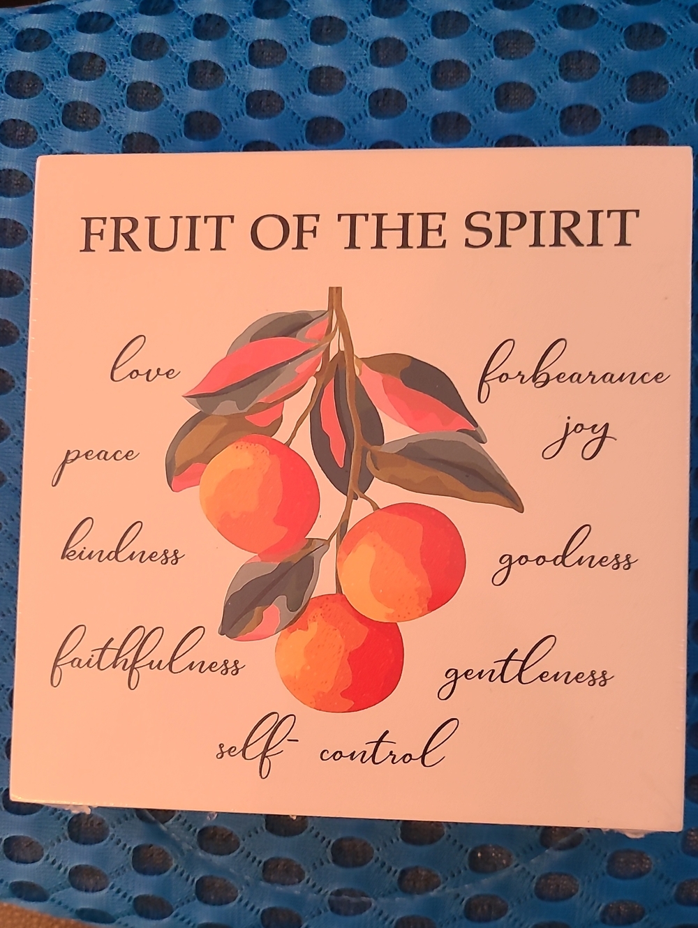 Fruit of the Spirit Wall Art - Peach Illustration - Unbranded